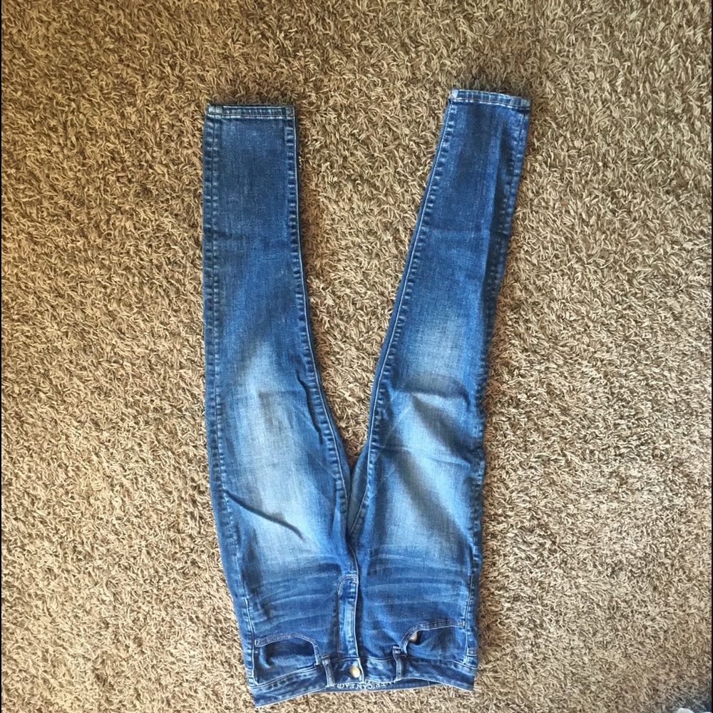 High waisted skinny jeans